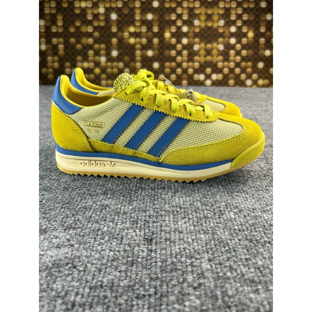 Adidas SL 72 RS Yellow Blue Retro Running Sneakers Y4.5 WM 5.5 - Picture 6 of 10